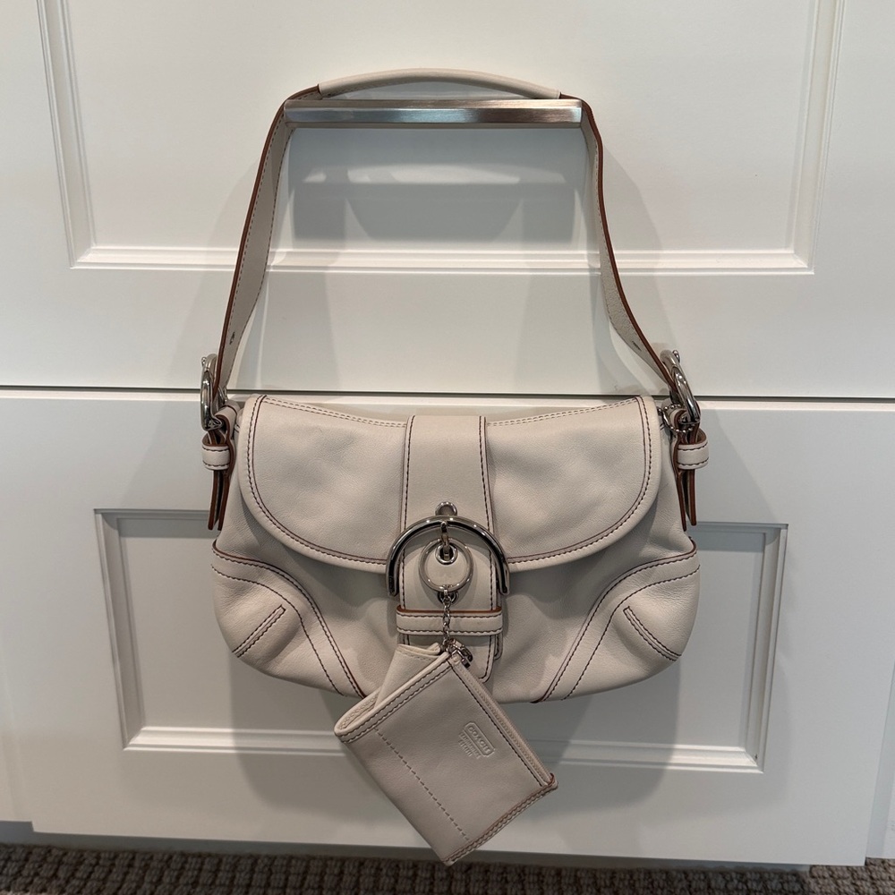Coach small shoulder bag and matching coin case